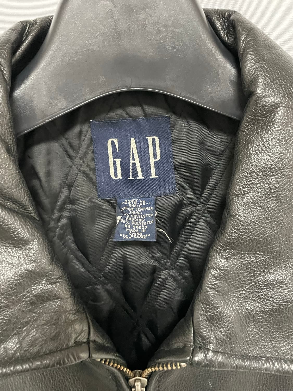 [XL] 올드갭 레더 싱글 라이더 자켓 블랙 상품이미지3