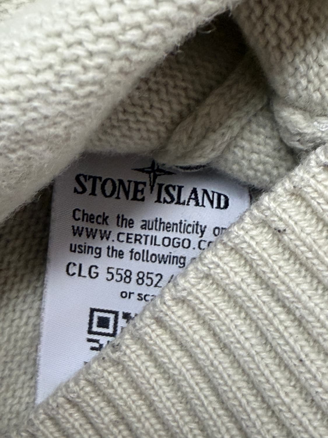 스톤아일랜드 반집업 니트 M 아이보리 /6715508A3 상품이미지5