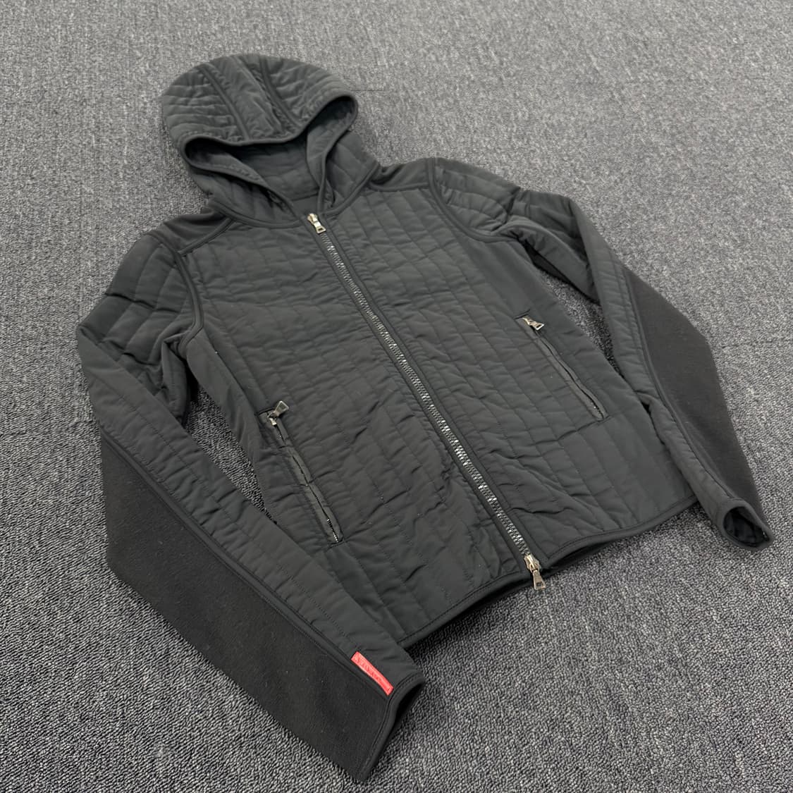 00s 프라다 플리스 퀼팅 후드 집업  상품이미지4
