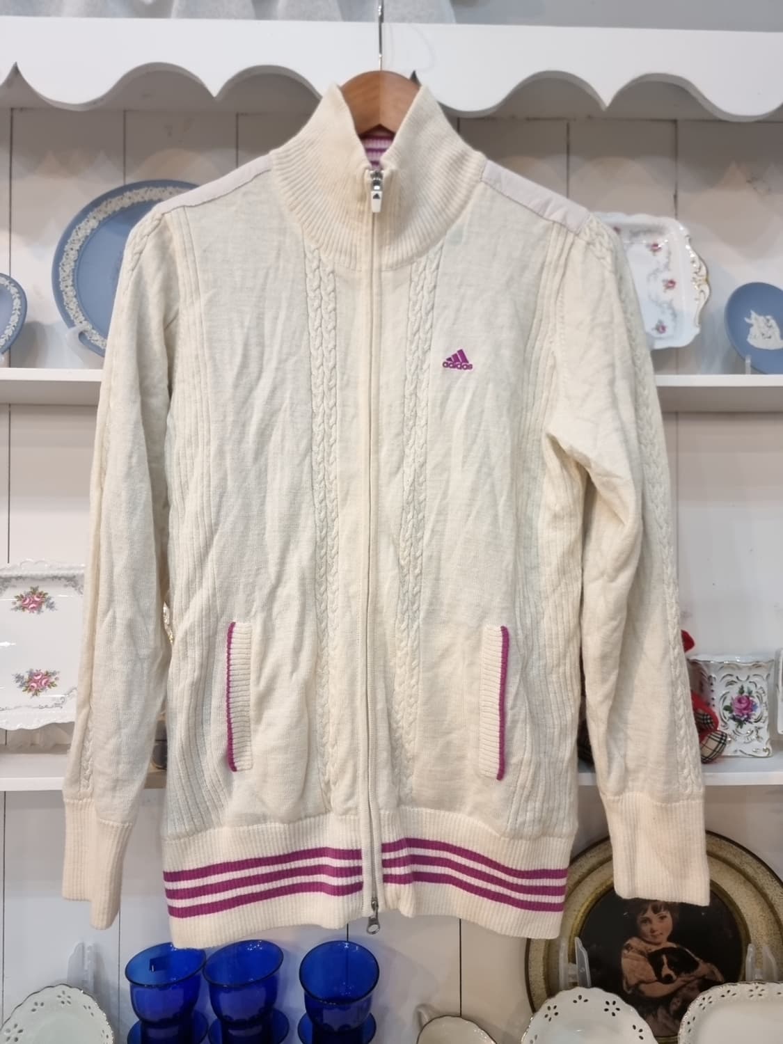 Adidas(아디다스) 투지퍼 케이블 니트 집업 상품이미지1