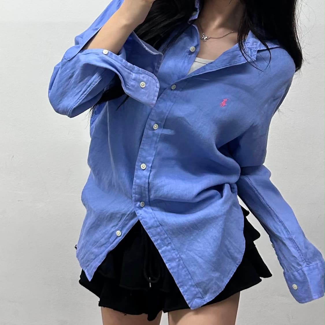 폴로 랄프로렌 린넨 셔츠(S) 상품이미지3