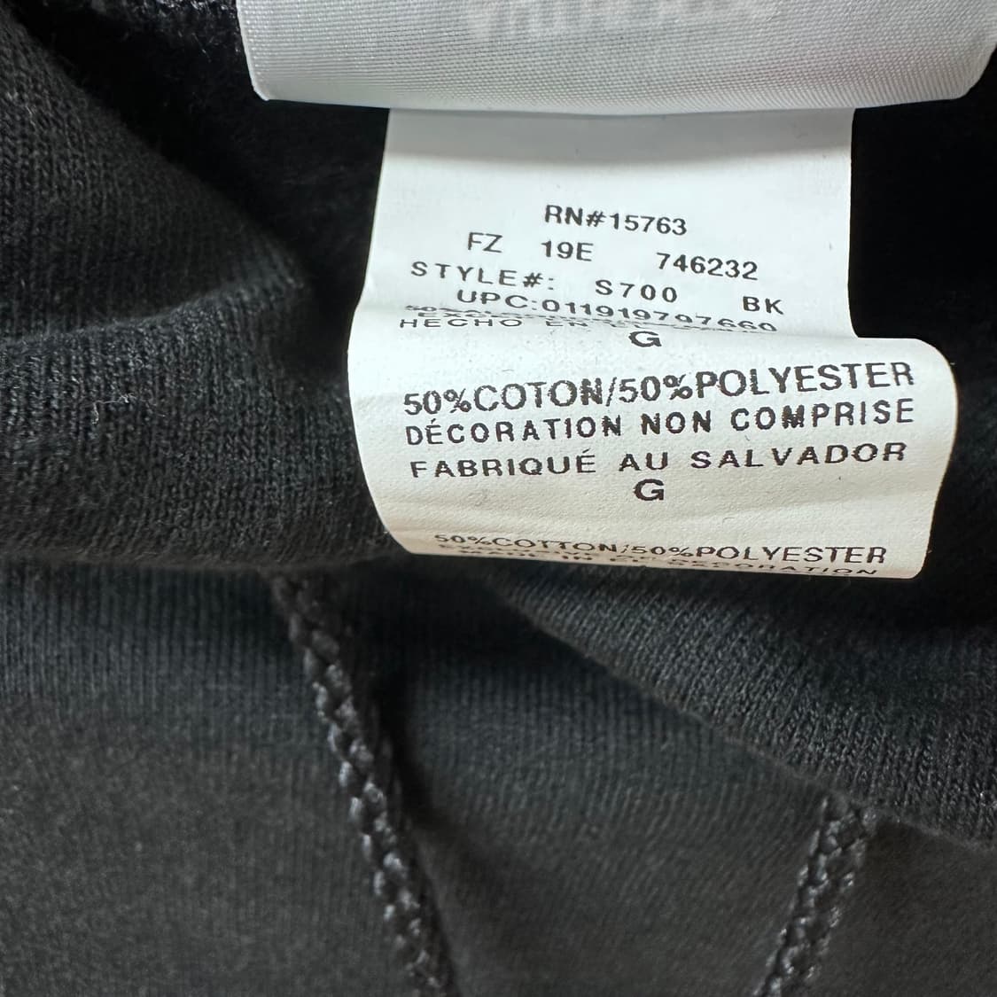 챔피온 홀가먼트 후드 티셔츠 블랙 L (105) J30 상품이미지8