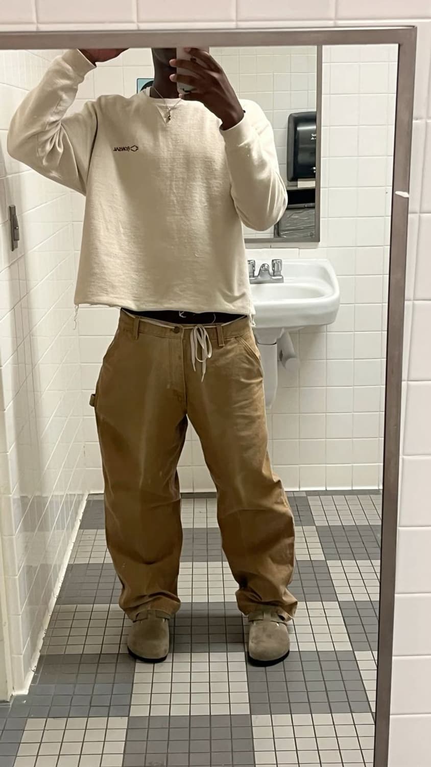 올드 칼하트 싱글니 카펜터 팬츠 B11BRN 상품이미지1