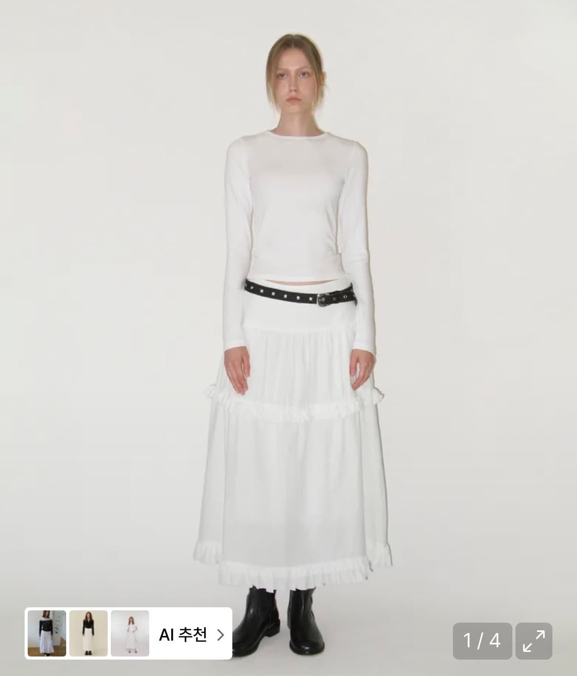 썬번프로젝트 프릴맥시스커트 상품이미지1