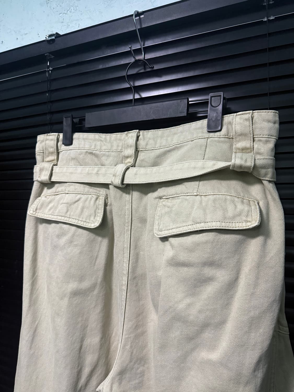 COMMA 벨티드 카고 와이드 팬츠 바지 32 33 통바지 베이지 스트릿 상품이미지6
