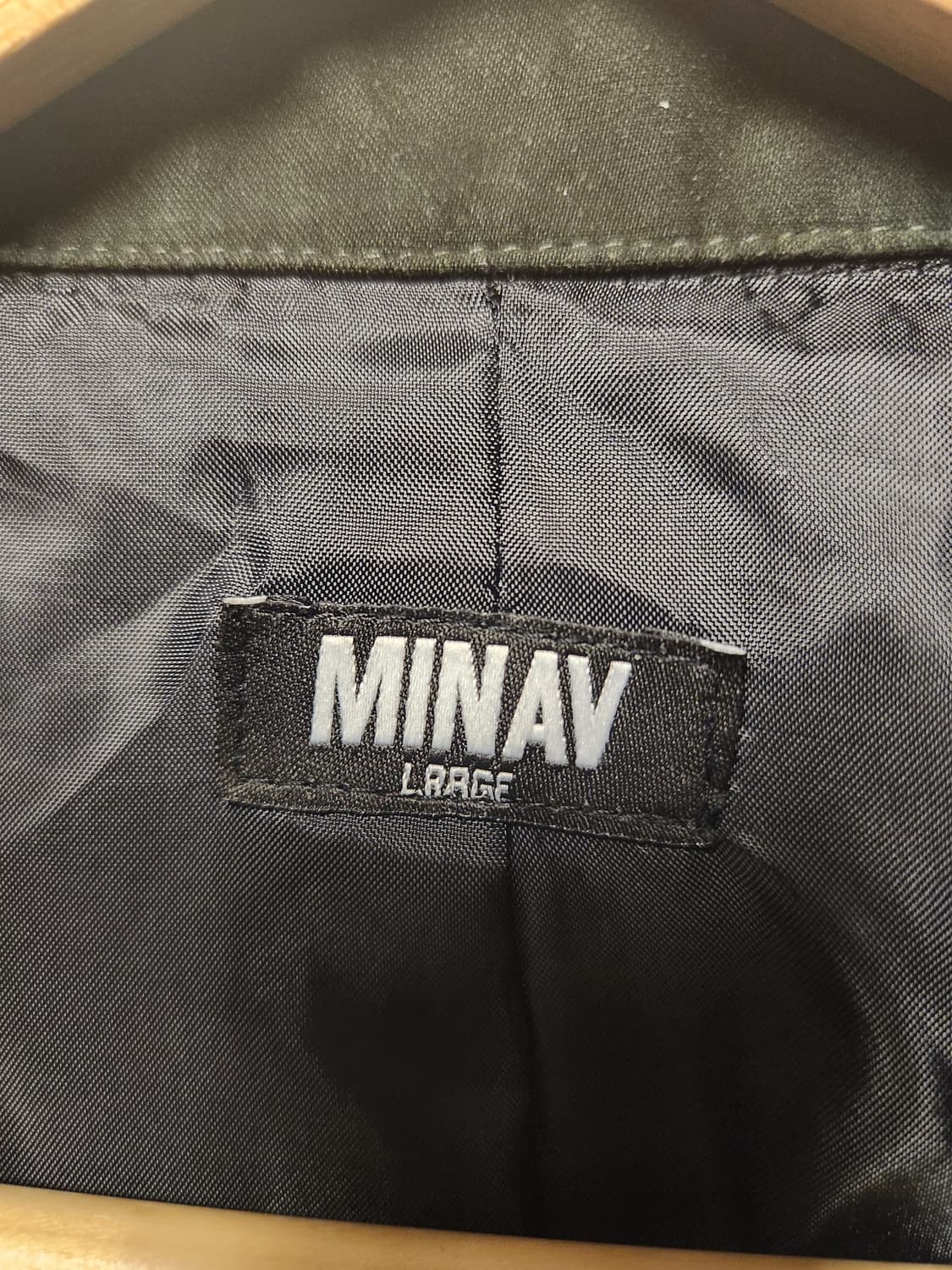 미나브 스웨이드 트러커 자켓 L 카키 상품이미지2