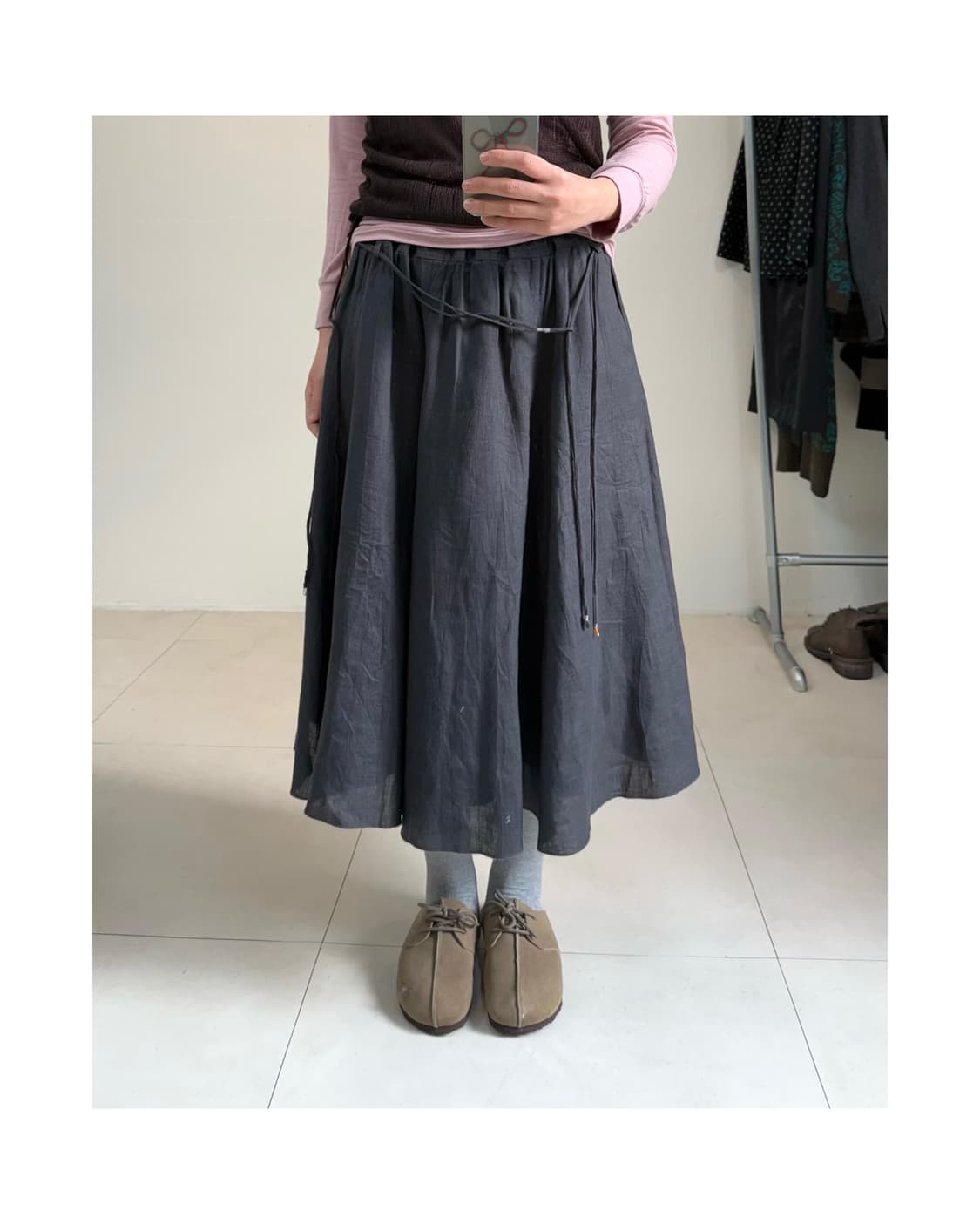 빈티지 린넨 스커트 상품이미지1