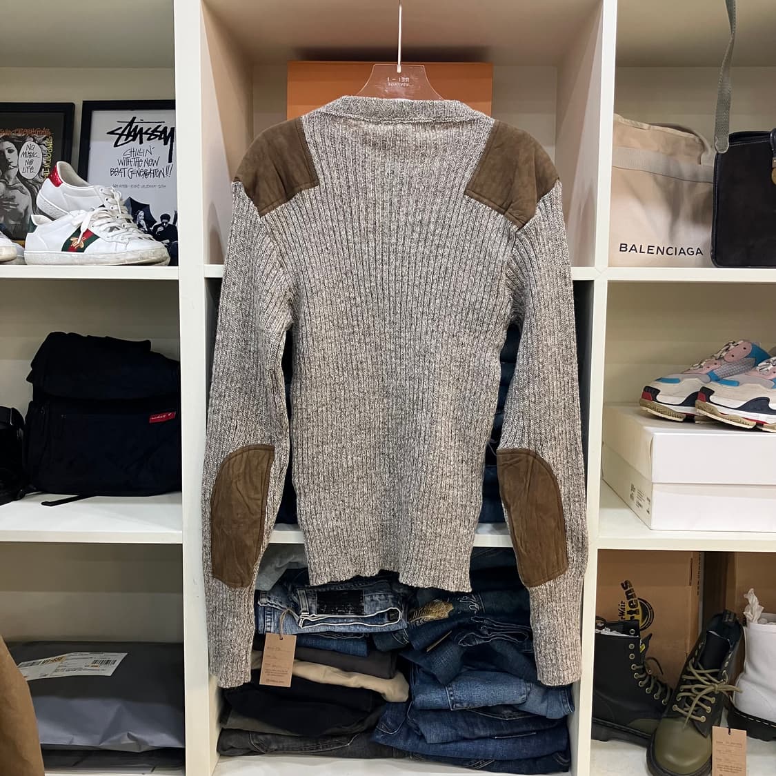 80‘s 엘엘빈 스웨이드 울 니트 XL 상품이미지3