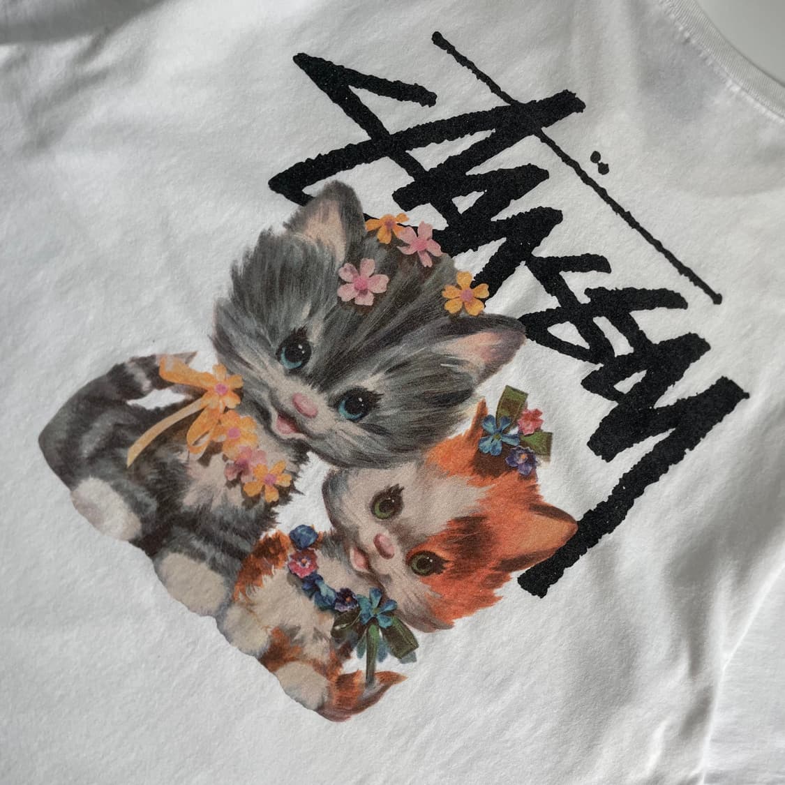 Stussy  스투시 키튼 화이트 반팔 티셔츠 상품이미지3
