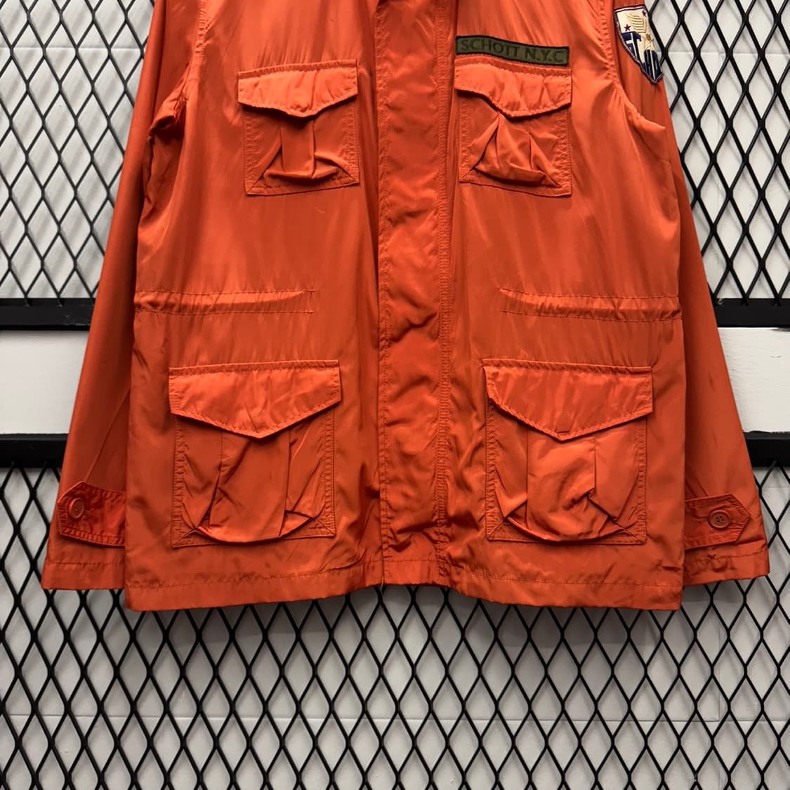00s 쇼트 필드자켓 밀리터리 M-65 전면 포켓 디테일 오렌지 상품이미지4