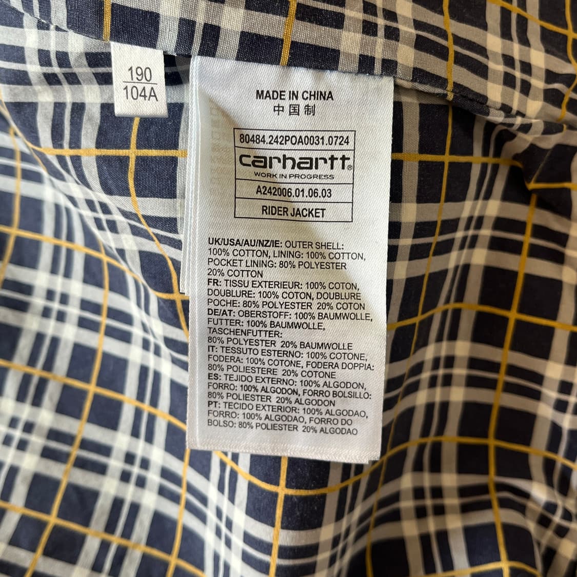 Carhartt WIP Rider Jacket ( xxl ) 상품이미지8