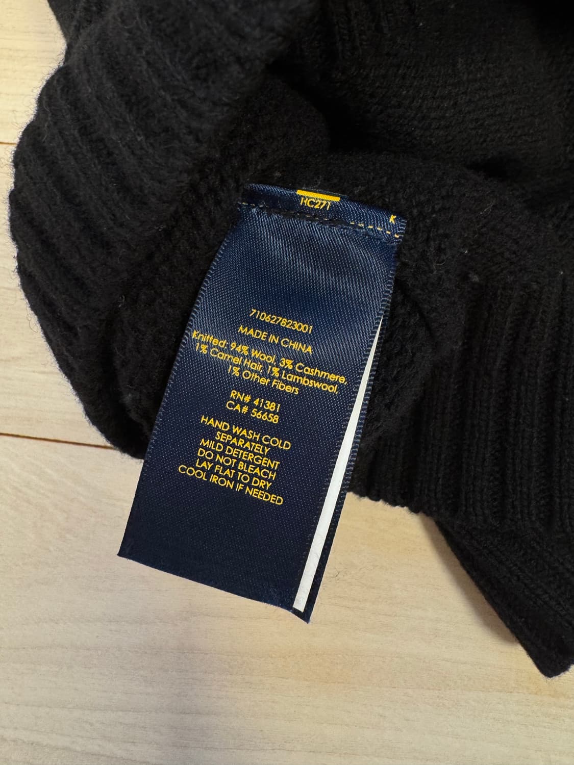 폴로 랄프로렌 울 캐시미어 마티니 베어 니트 상품이미지6