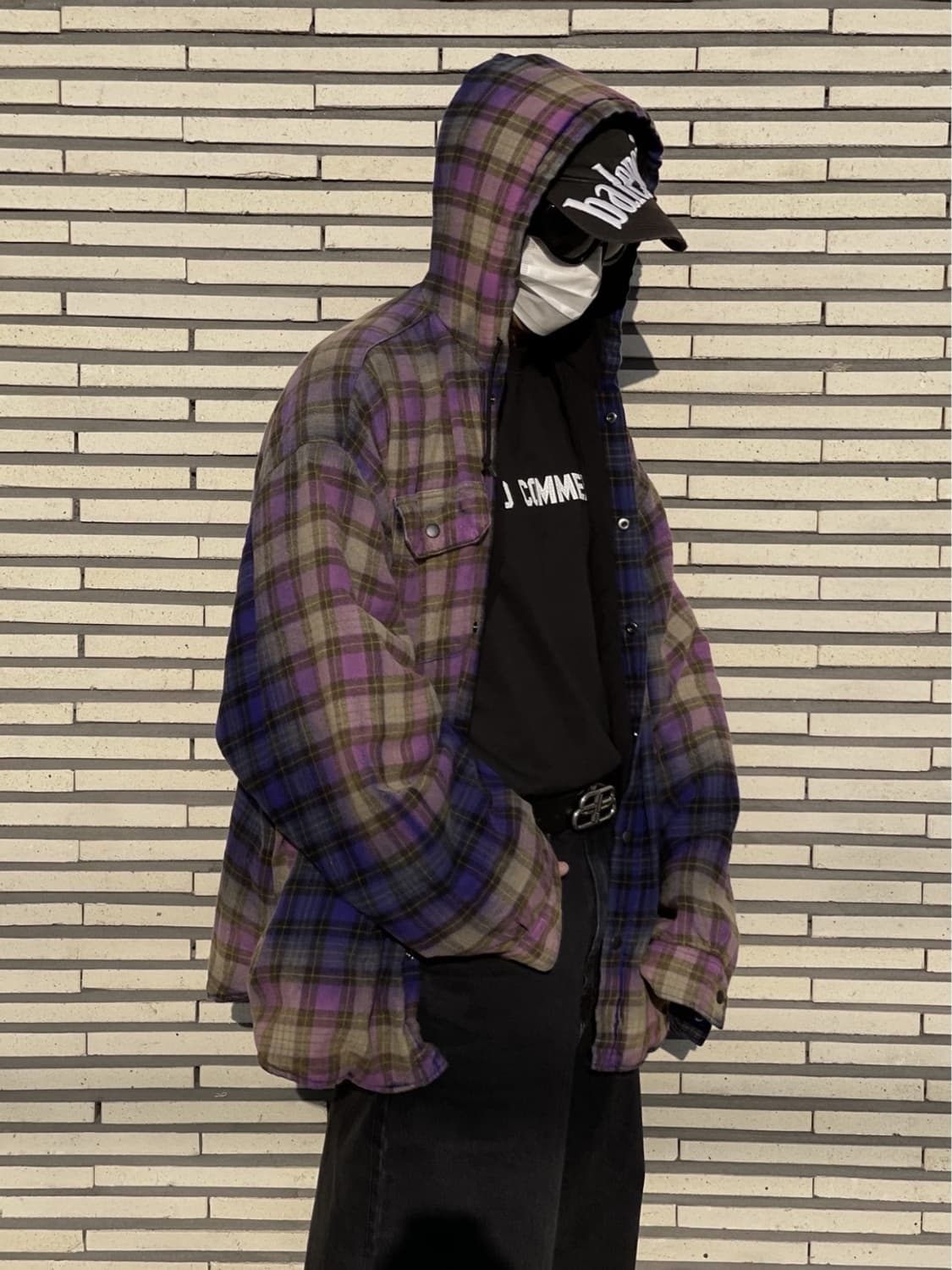 퓨에르옴므 발렌 블리치드 후드 셔츠 자켓 상품이미지3