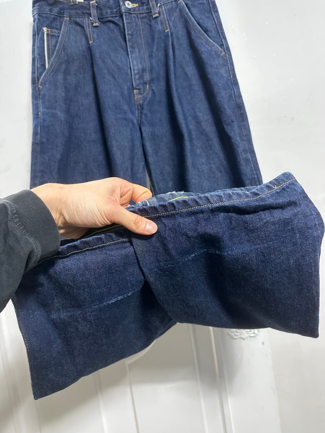 공백 원턱 셀비지 데님 팬츠 상품이미지4