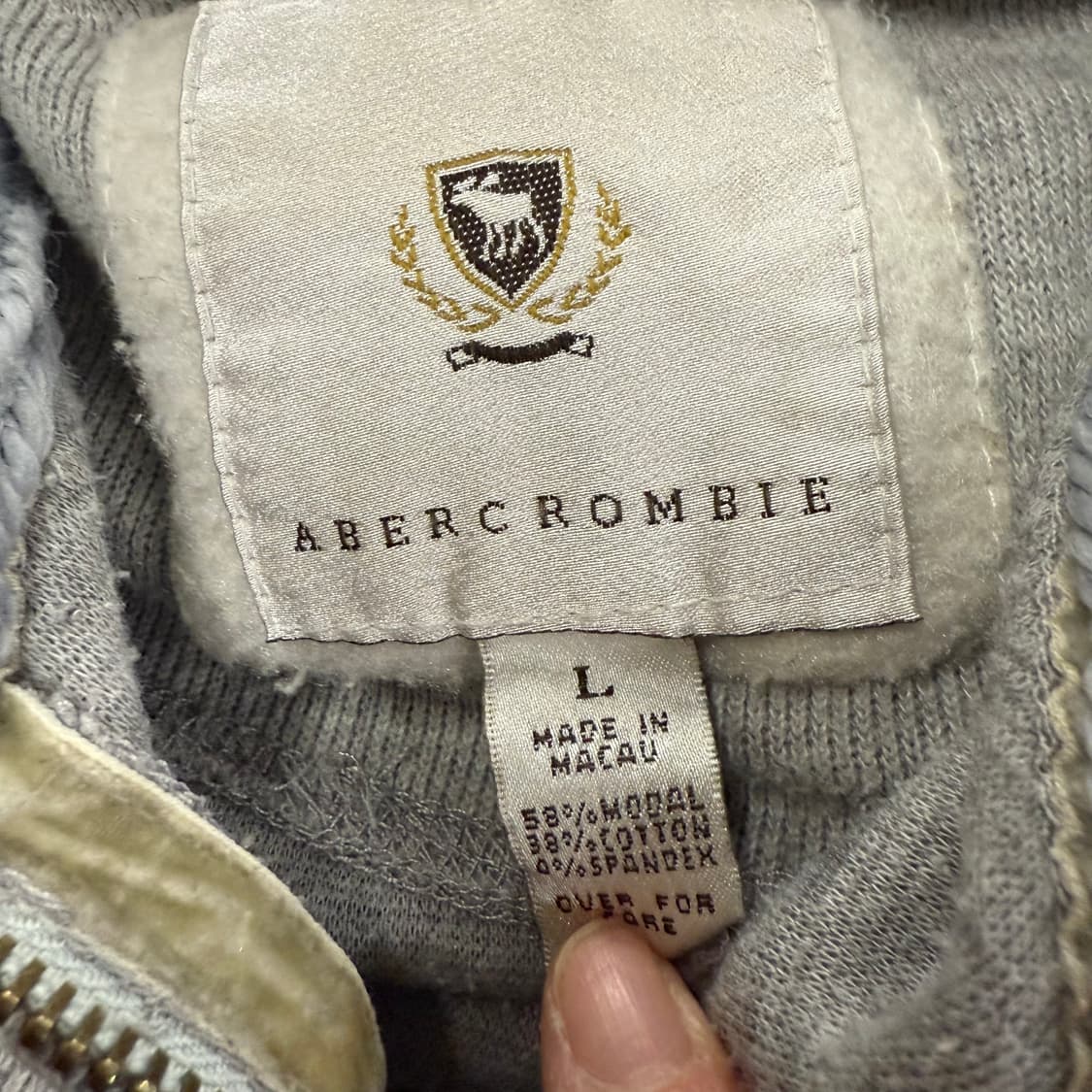아베크롬비 그레이 코튼 면 집업 상품이미지6