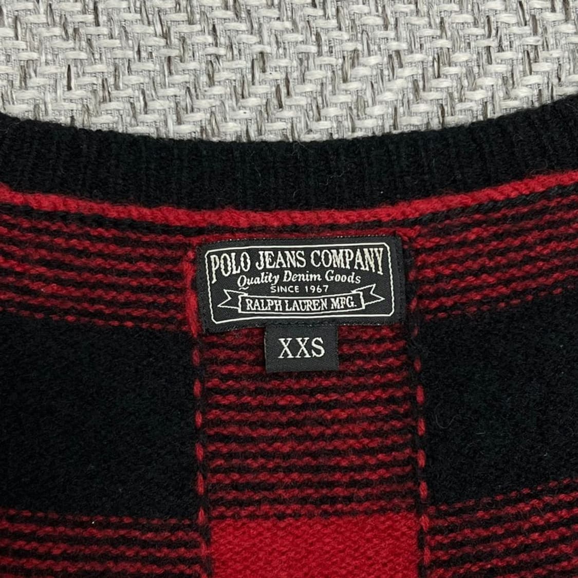 폴로진스 체크 니트 베스트 v0886 상품이미지5