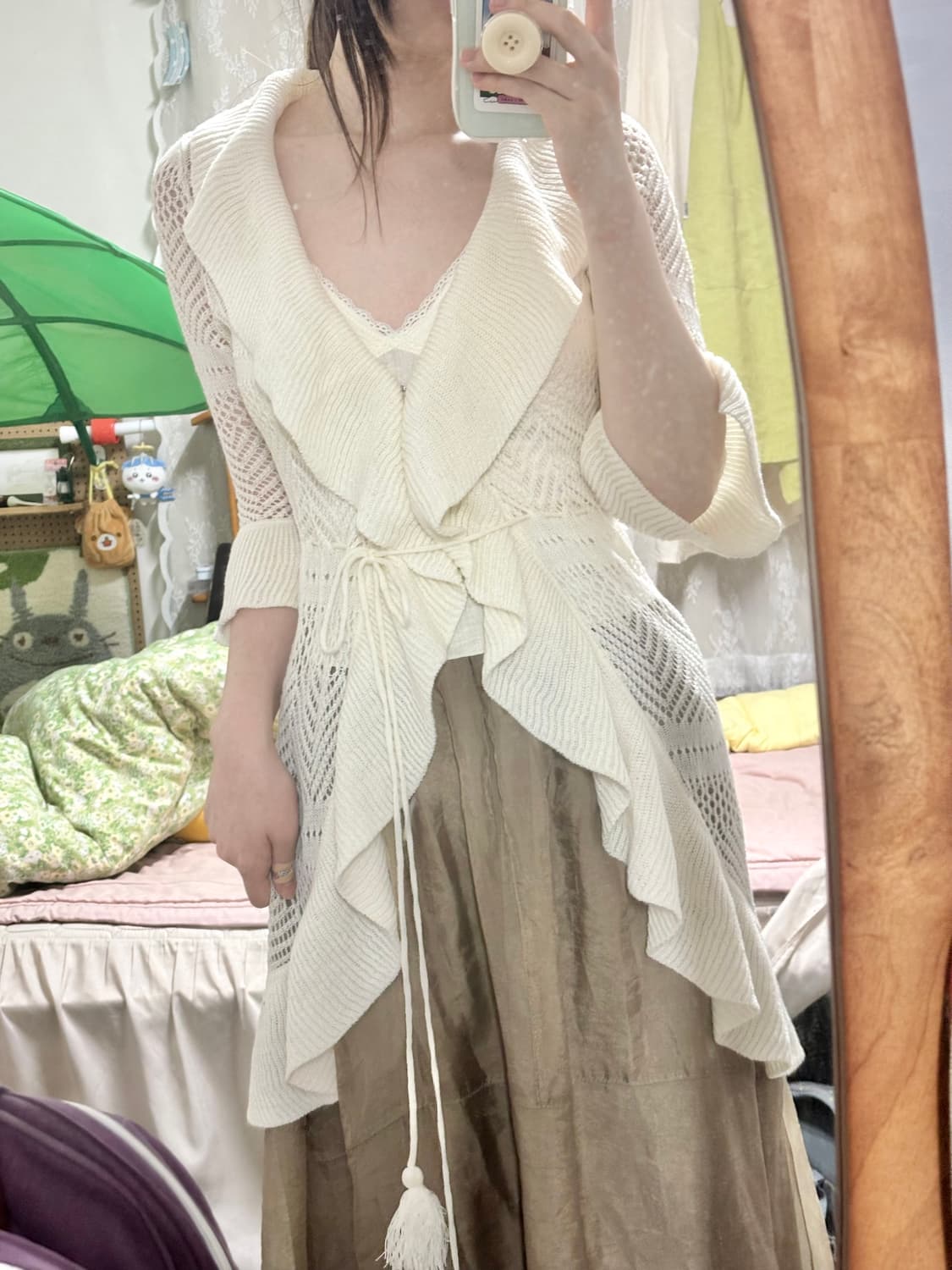 일본 빈티지 갸루 러플 가디건 오네갸루 모리걸 엑시즈팜 상품이미지1