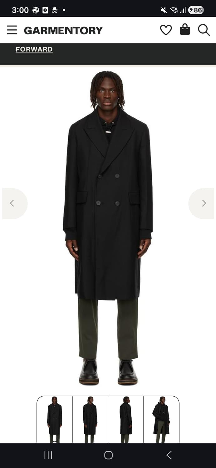 솔리드옴므 더블 롱 코트 상품이미지1