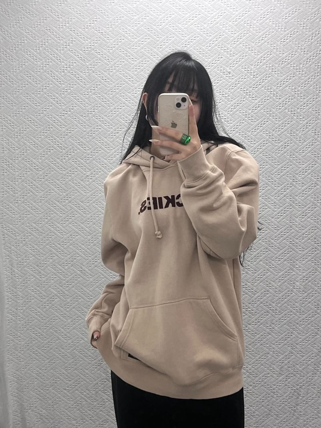 디키즈 캐주얼 빈티지 커피 베이지 약기모 후드티 XL C08438 상품이미지2