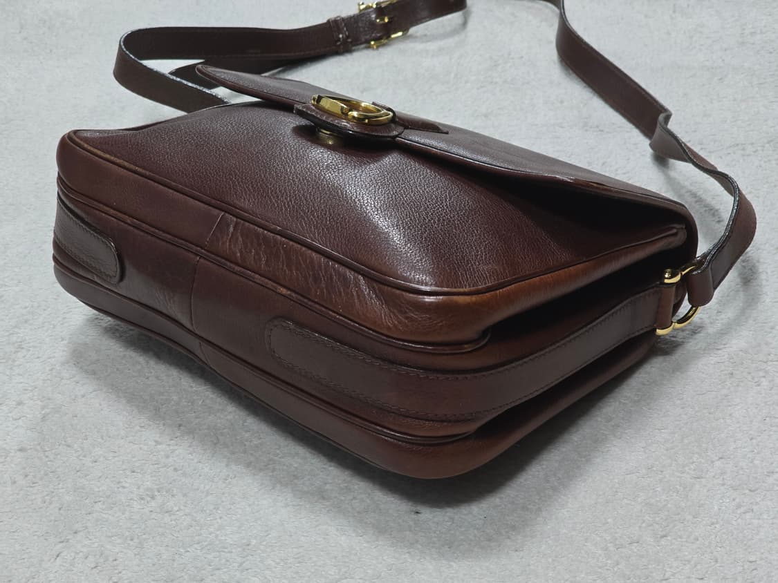 Celine 셀린느 브라운 레더 크로스백  상품이미지6