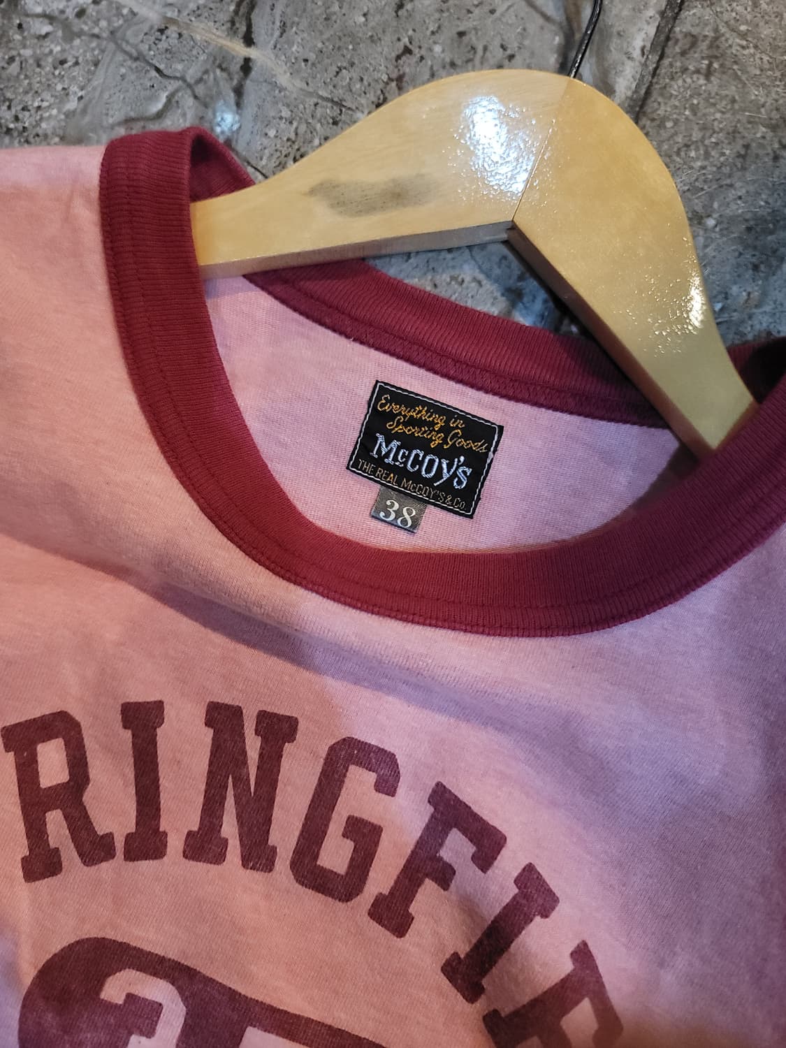 리얼맥코이 반팔 링거 티셔츠 핑크/민트 2장 일괄 상품이미지8