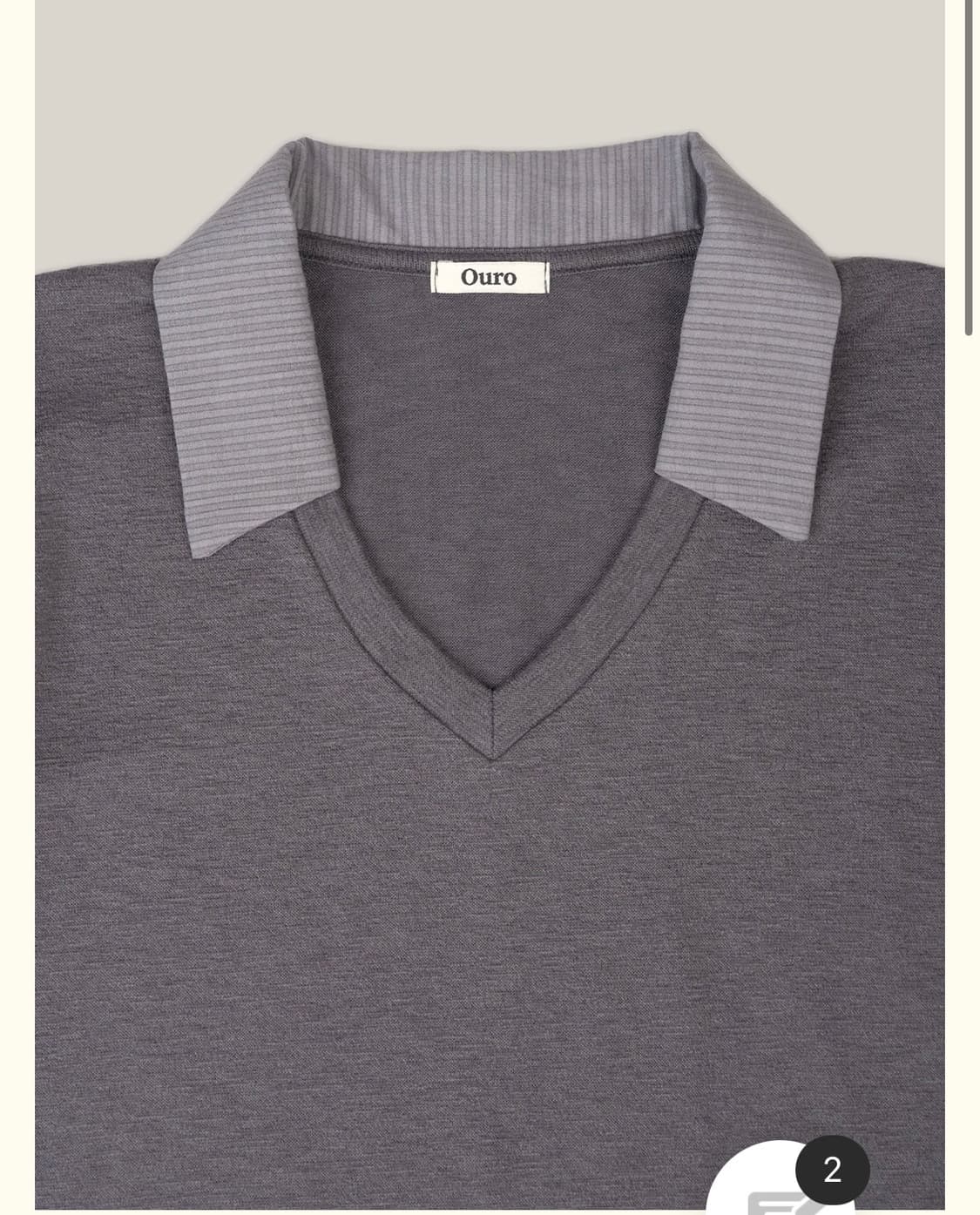 Ouro JERSEY SHIRTS TOP [ ASH ] 상품이미지2