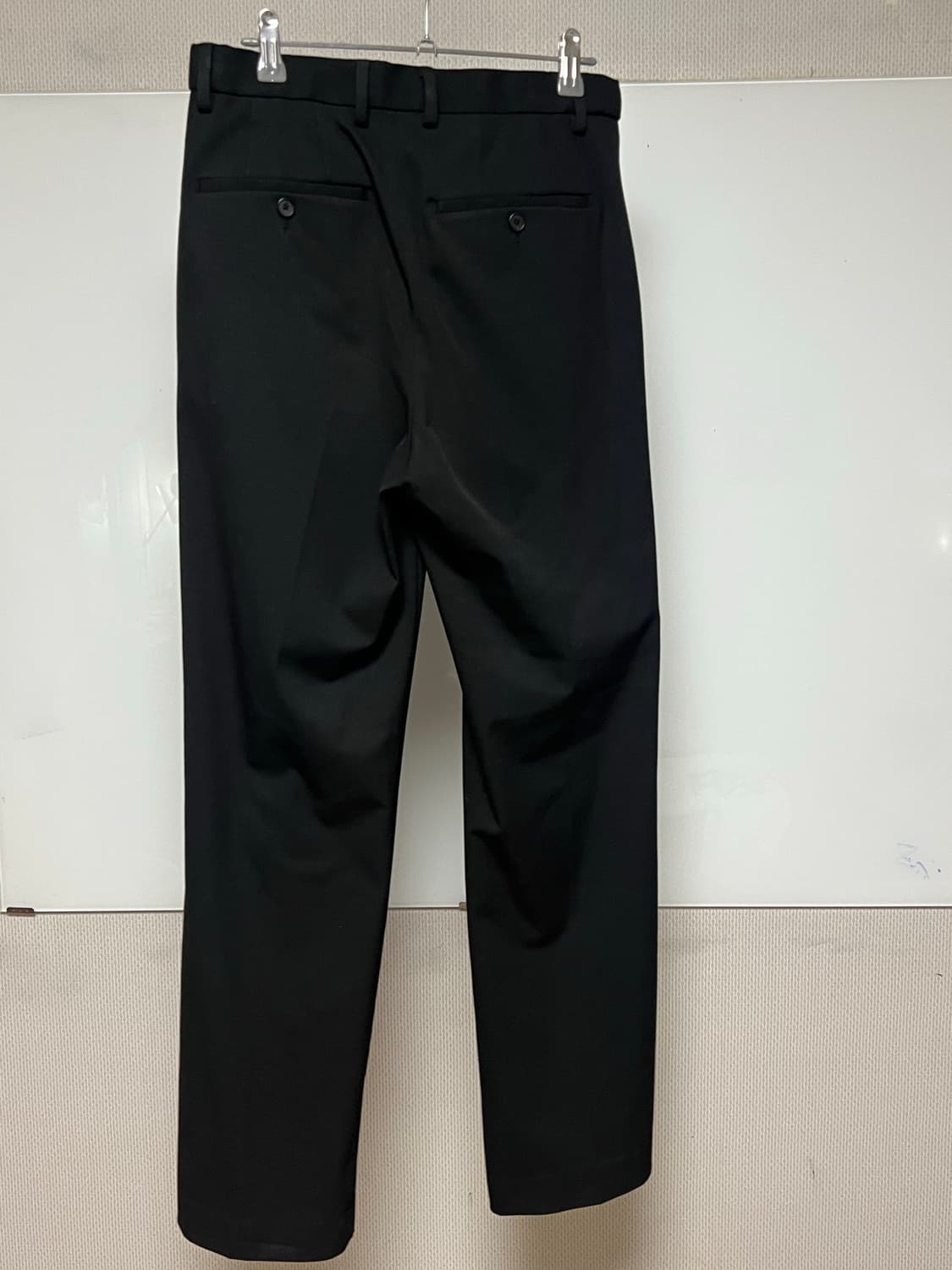 [무신사 스텐다드] [29 ]와이드 히든 밴딩 슬랙스 [블랙] 상품이미지2