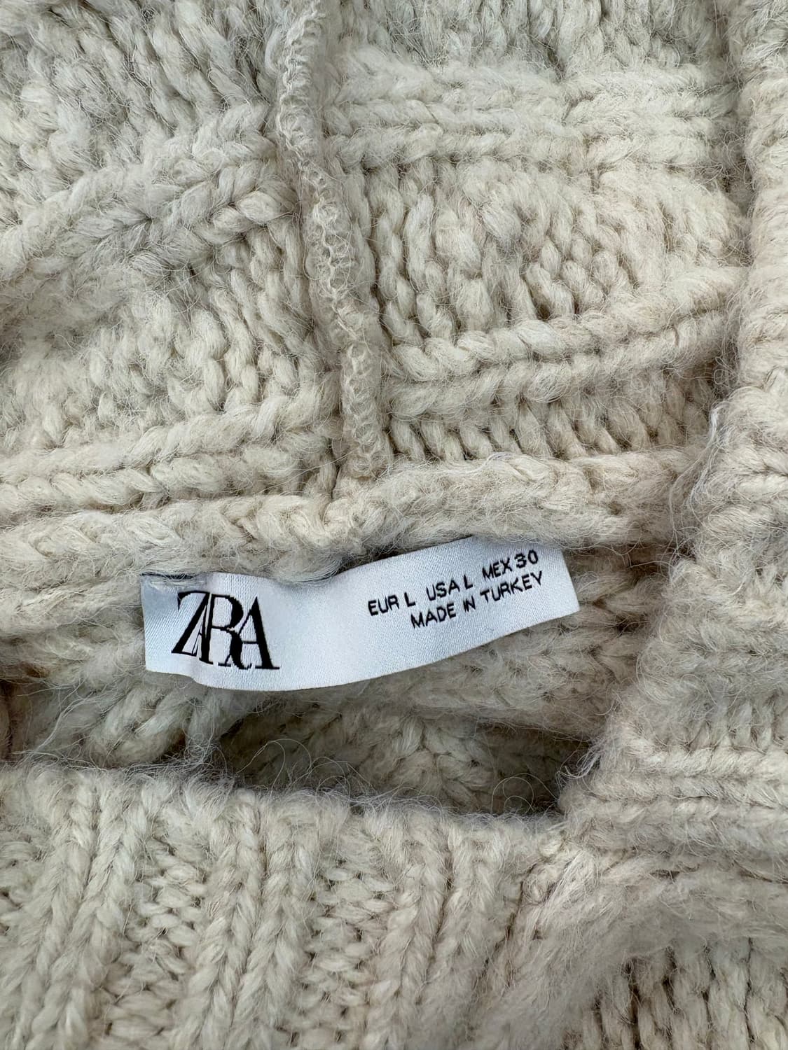 자라(ZARA) 꽈배기 후드 니트 볼레로 상품이미지7