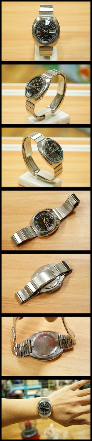 70s 세이코 5 스포츠 7019-6040 이너 링 터틀 케이스 오토매틱 상품이미지2