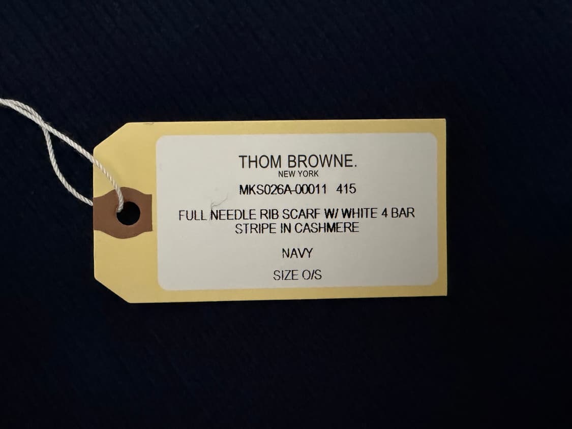 톰브라운 캐시미어 사선 네이비 머플러 상품이미지4