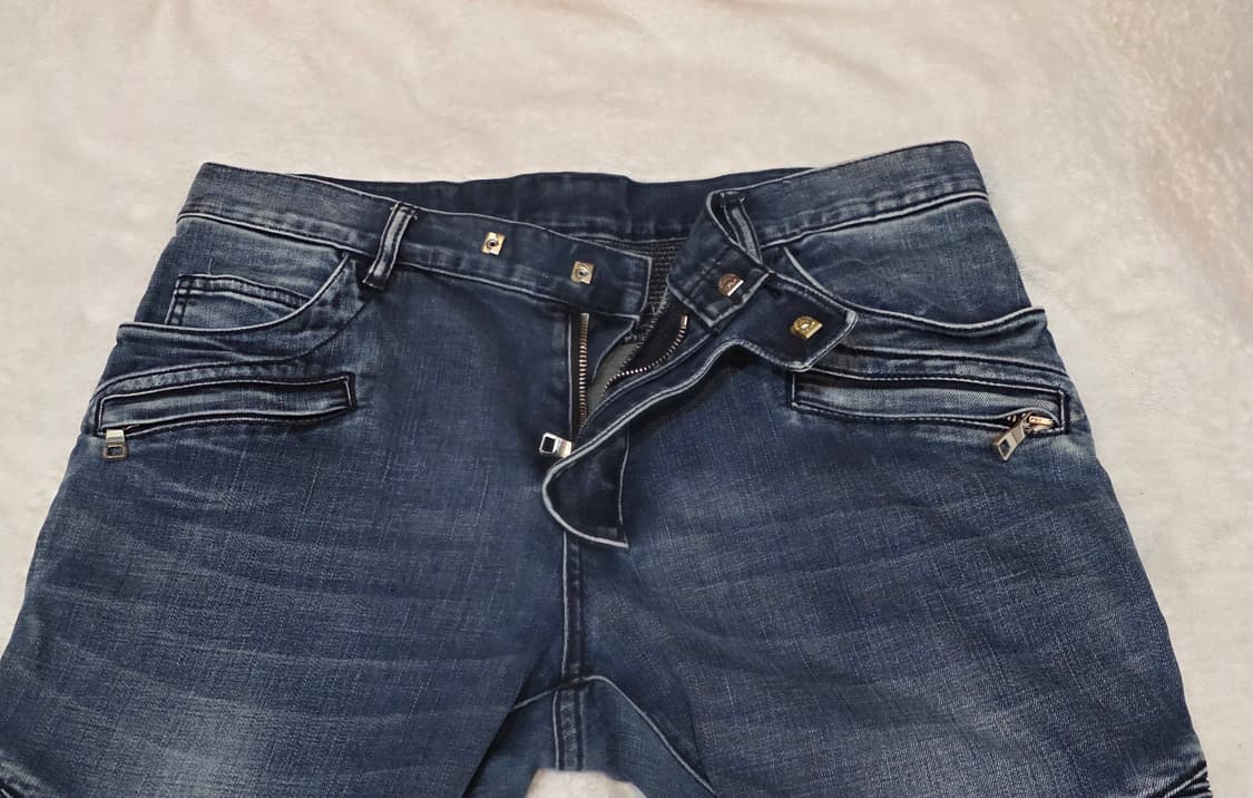 BALMAIN 발망 바이커진 슬림핏 청바지 상품이미지3