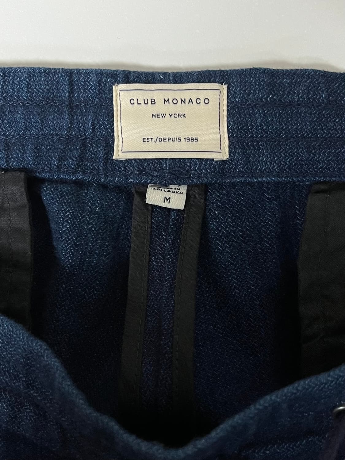 M) 클럽모나코 밴딩 코튼 팬츠 네이비 상품이미지4