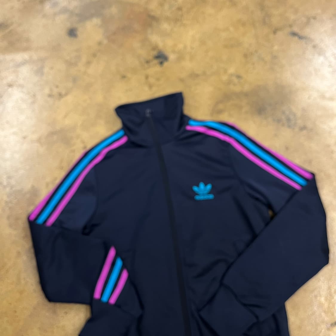 [정품/90] 아디다스 네이비 져지 핑크 블루 삼선 트랙탑 b17 상품이미지1