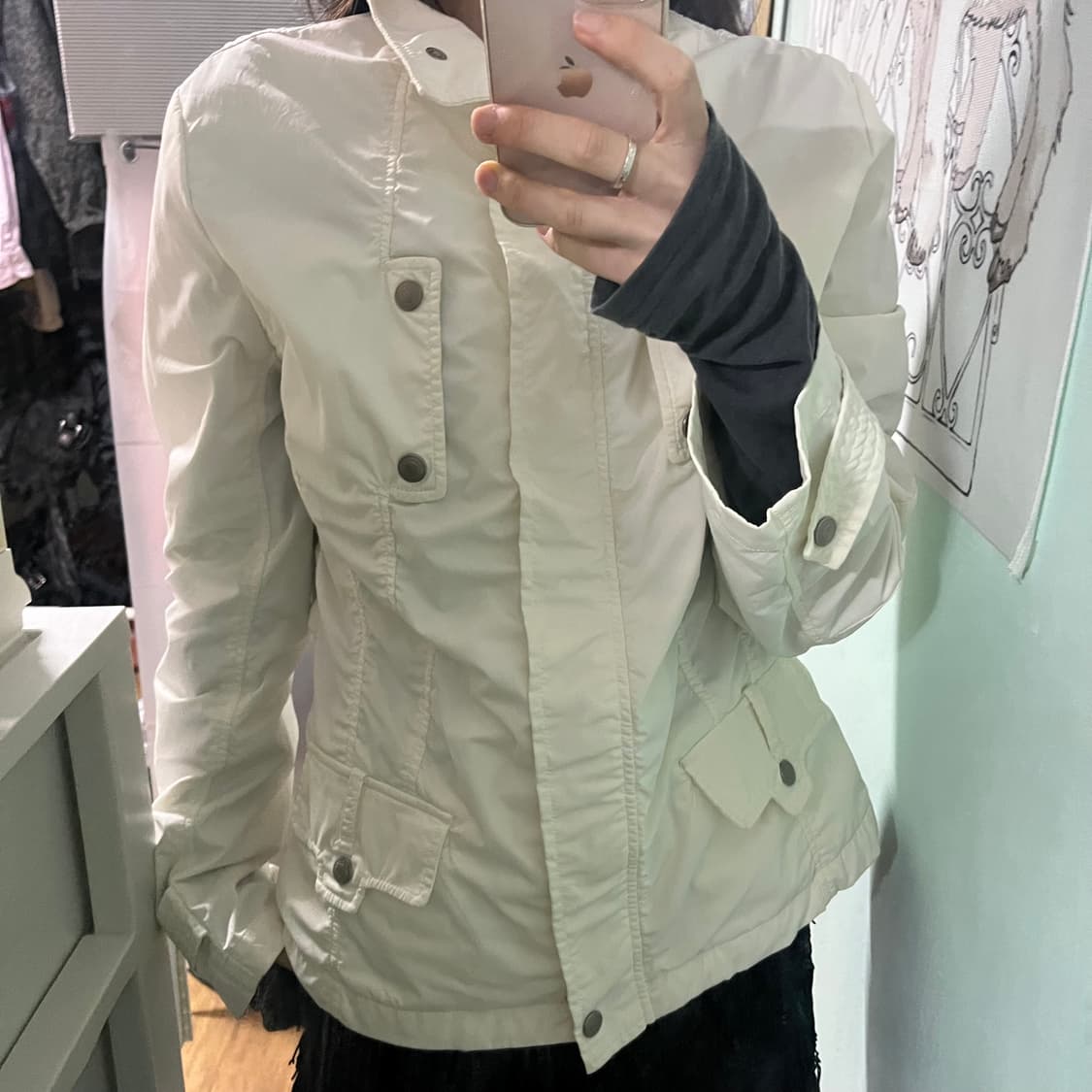 vtg 아이보리 바람막이 상품이미지3