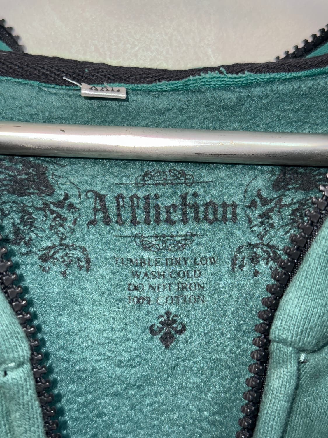 Affliction blue green punk graphic 후드집업 상품이미지5