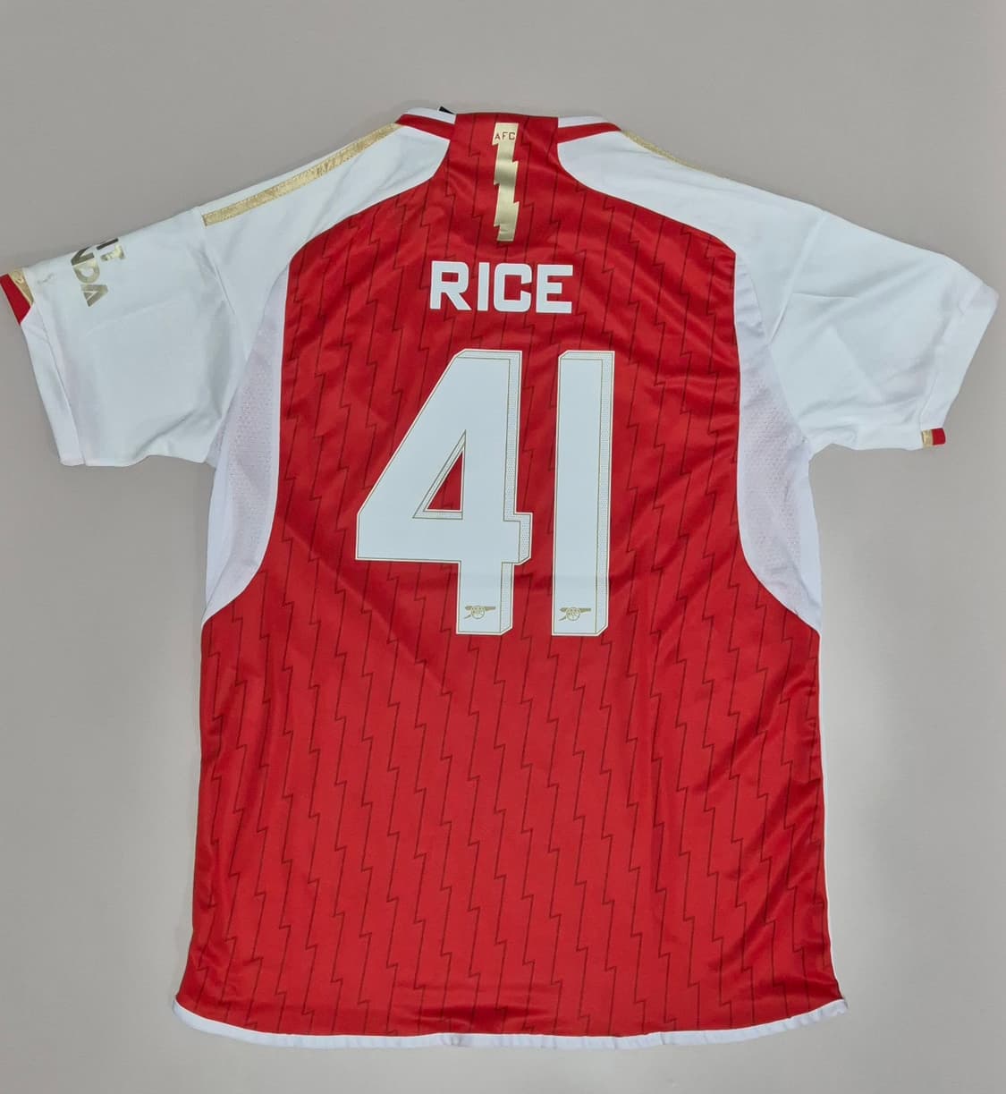 23 24 아스날 라이스 반팔 유니폼 L사이즈(얼룩있음) 상품이미지1