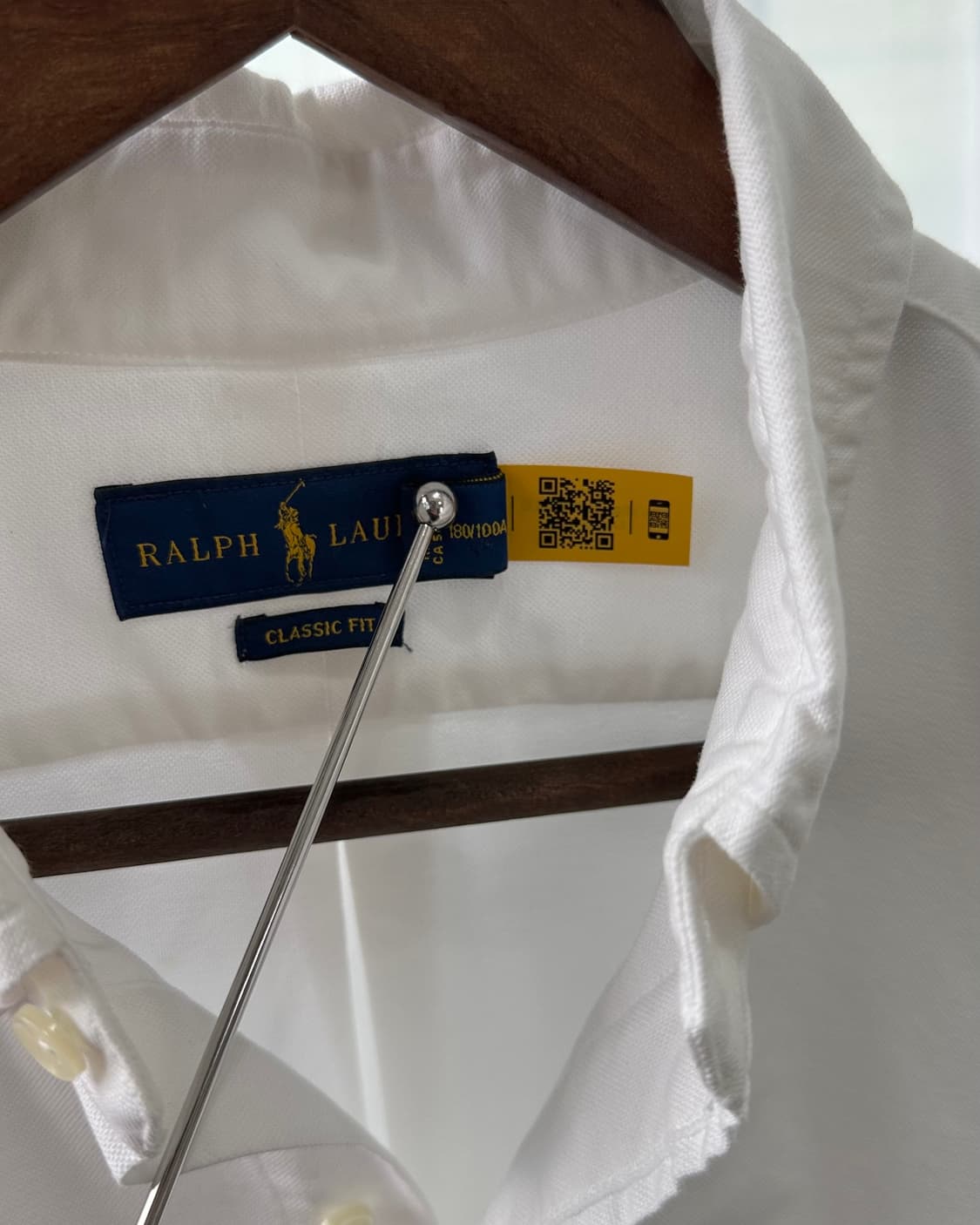 [L]폴로 랄프로렌 클래식핏 화이트 옥스포드 셔츠 상품이미지9