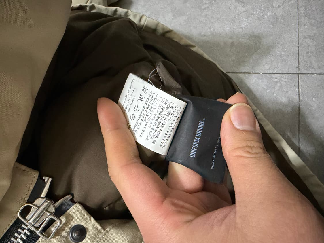 유니폼브릿지 베이지컬러 빈티지 아크틱 다운패딩파카 105size   상품이미지6