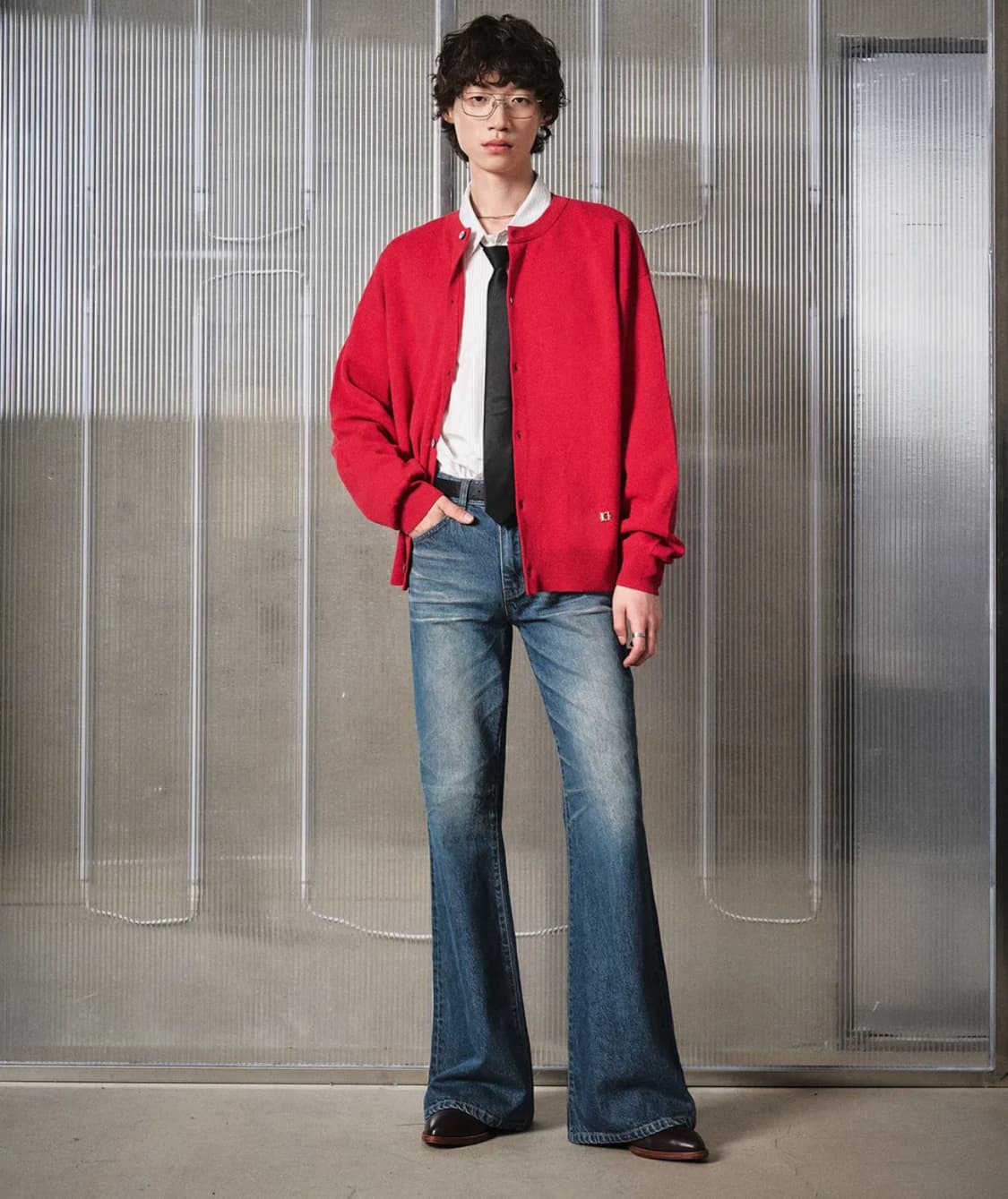 엘무드 잔느 플레어 데님 팬츠 46 상품이미지3