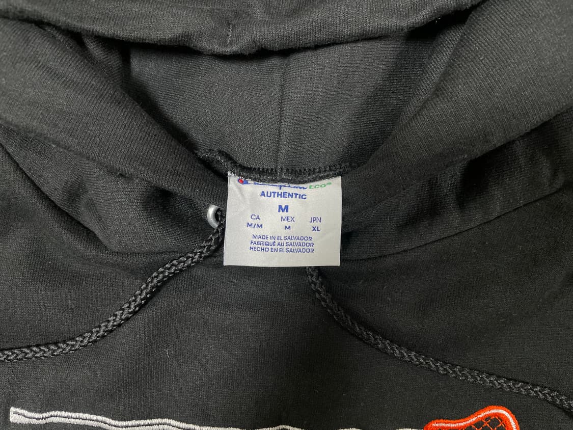 100) 챔피온 라크로스 빅로고 블랙 후드티(데드스탁) 상품이미지4