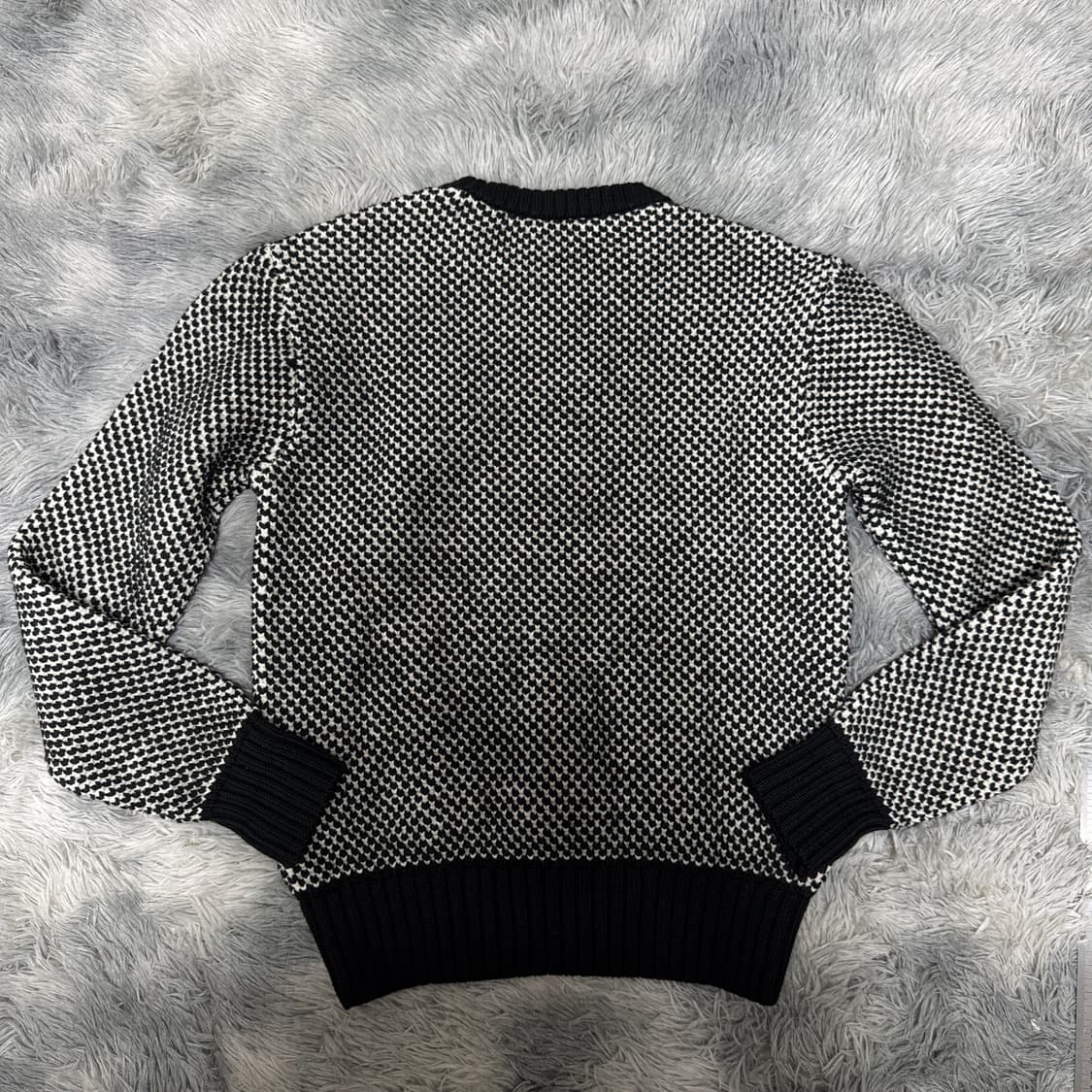 ami 버드아이 스티치 울 니트 M 사이즈 백화점 택  상품이미지5