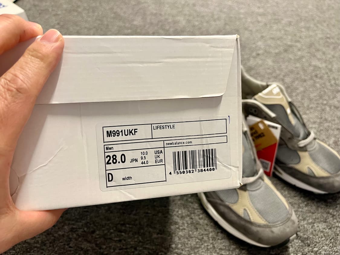 [260,280] 뉴발란스 991 그레이 메이드인UK 40주년 새제품  상품이미지8
