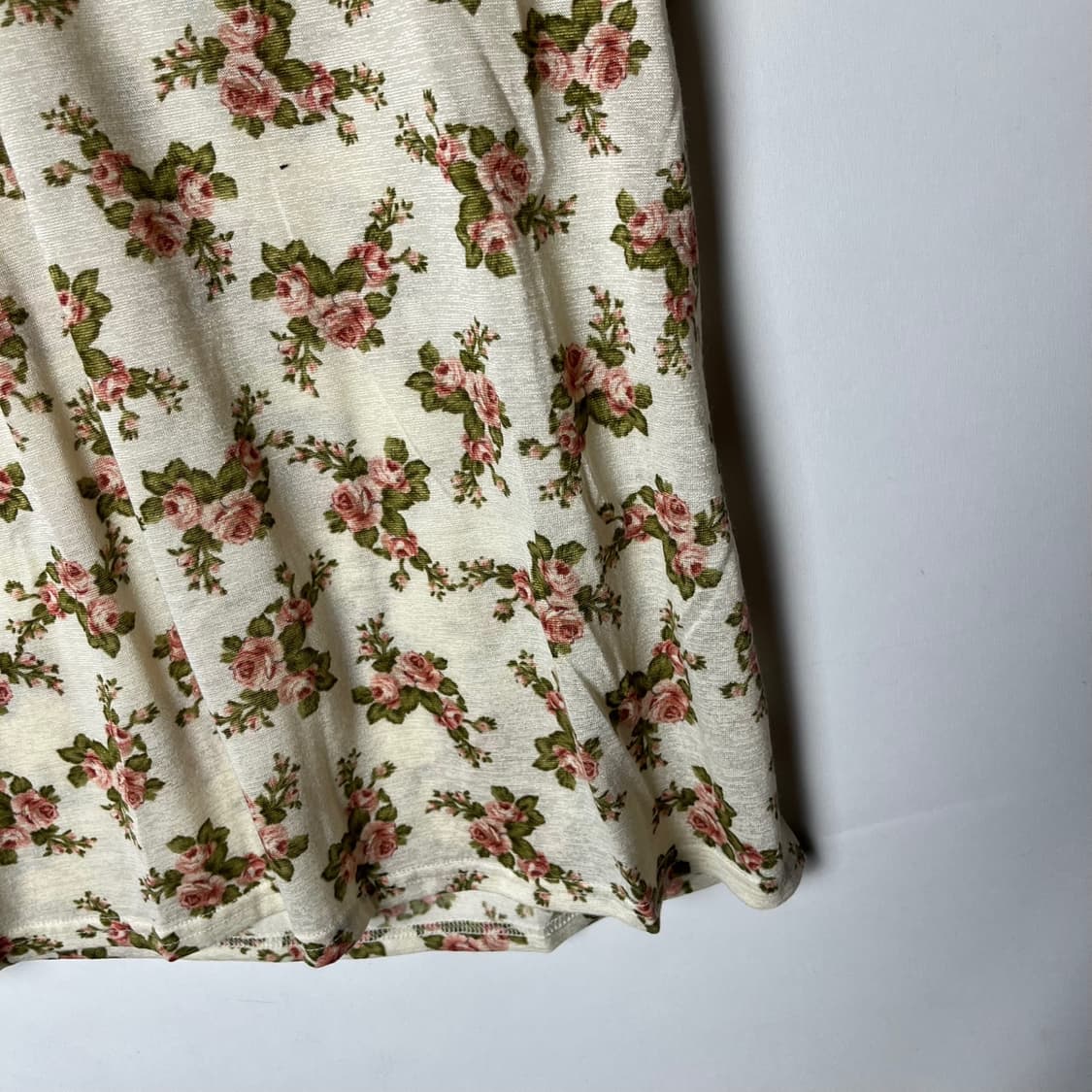 [JPN] 빈티지 러블리 플로럴 시스루 반팔티셔츠 상품이미지4