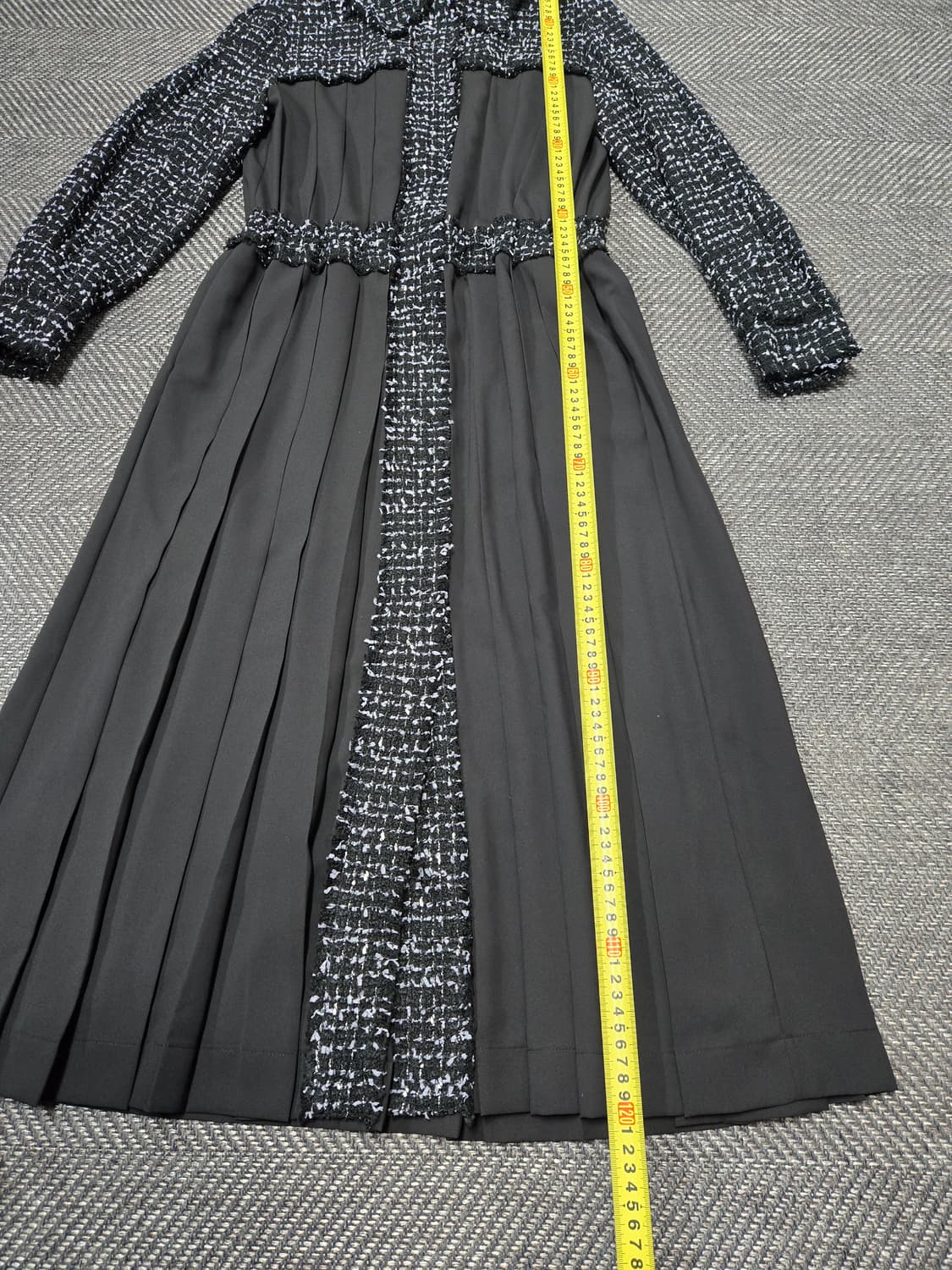 한섬 랑방 LANVIN 블랙 트위드 롱 원피스 상품이미지9