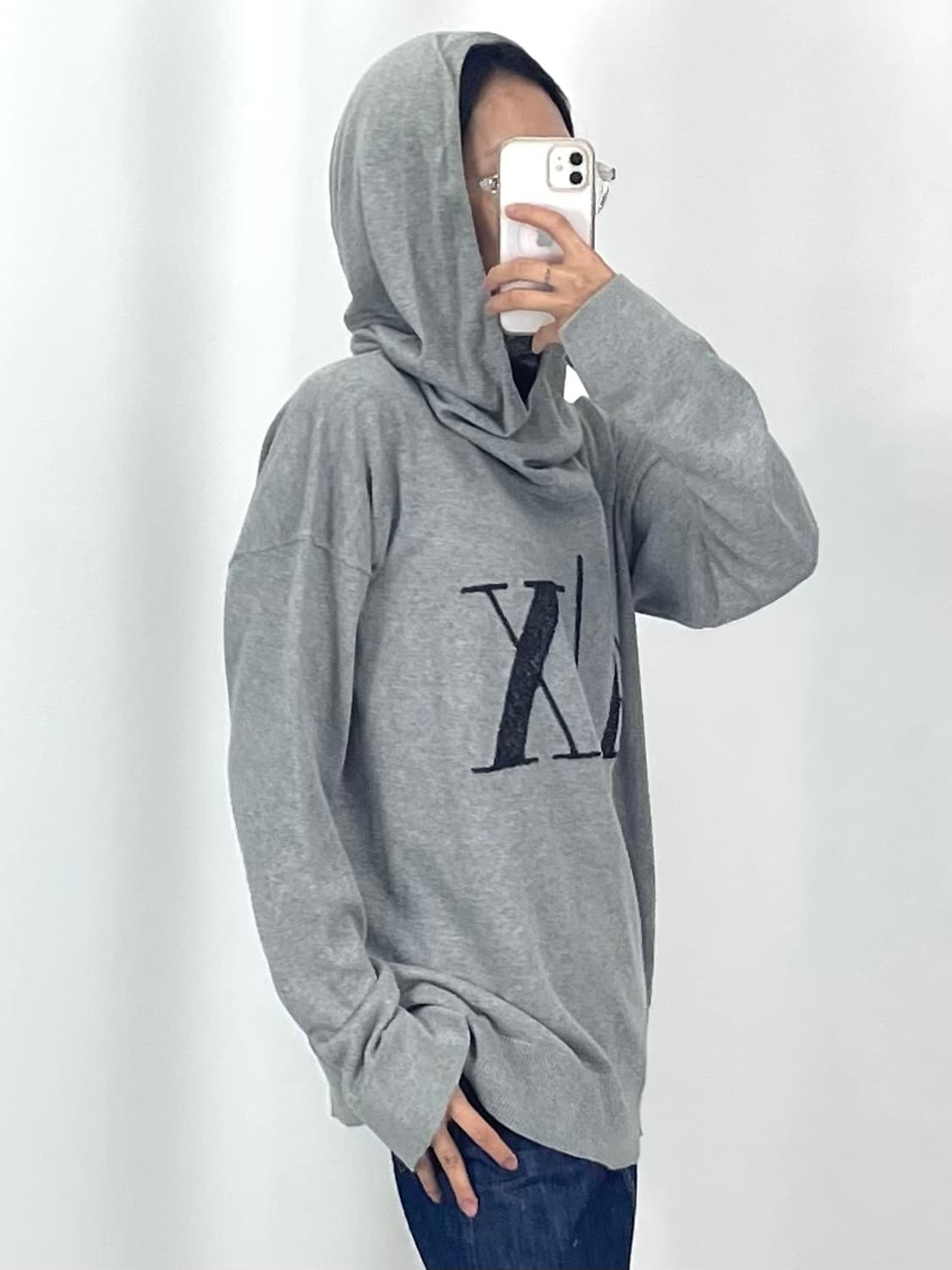  [XL]A/X 그레이 후드 니트 CK9767 상품이미지2