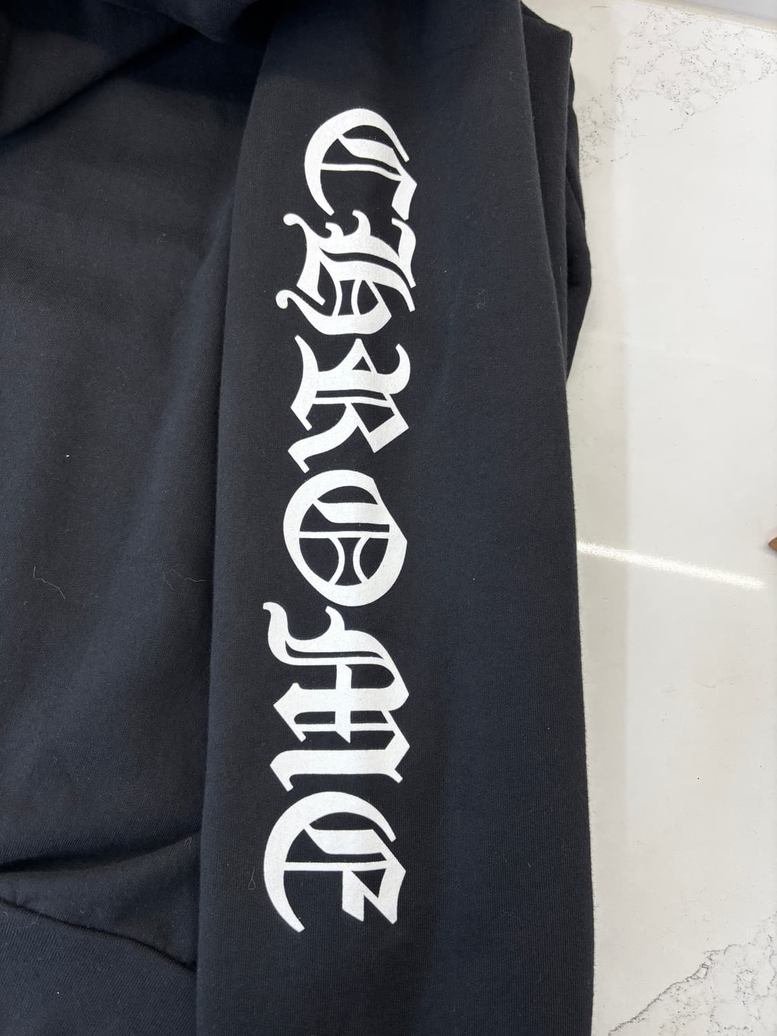 [2XL]크롬하츠 버티컬 로고 후드집업 상품이미지4