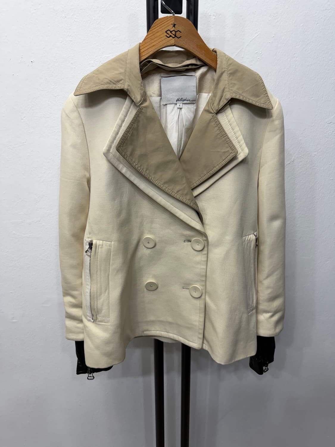 정품) 3.1 필림립 여성 아이보리 이중 자켓 2 상품이미지1