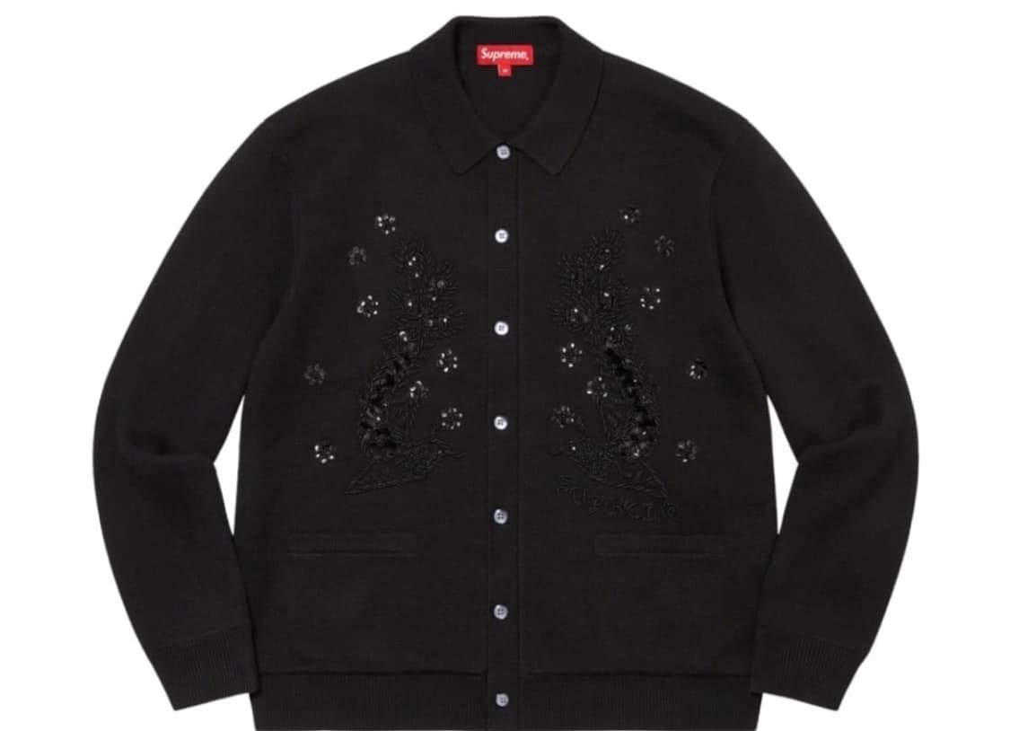[XL] 슈프림 아플리케 비디드 비즈 가디건 상품이미지3