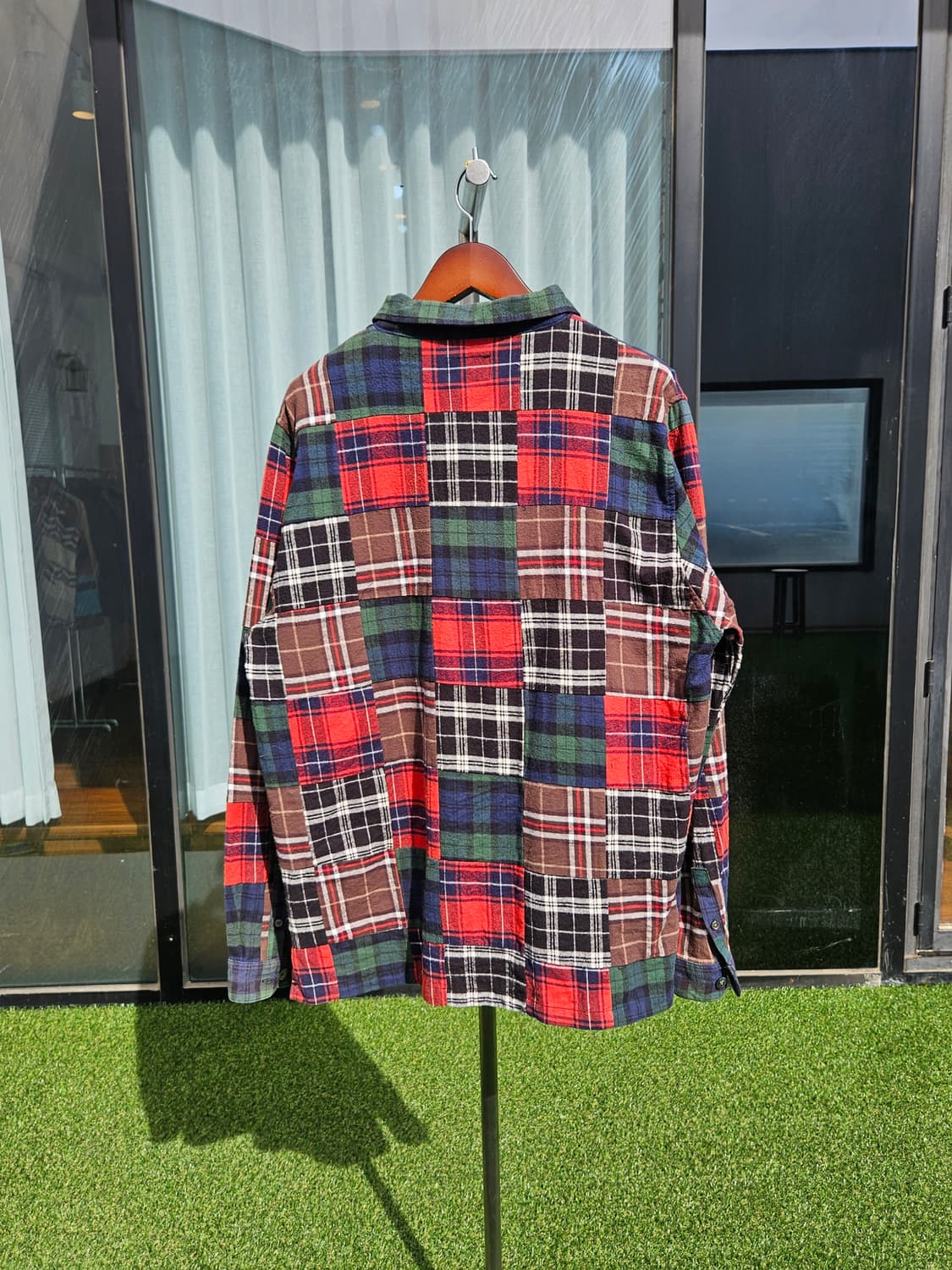 스투시 패치워크 플란넬 체크 셔츠 자켓 상품이미지3