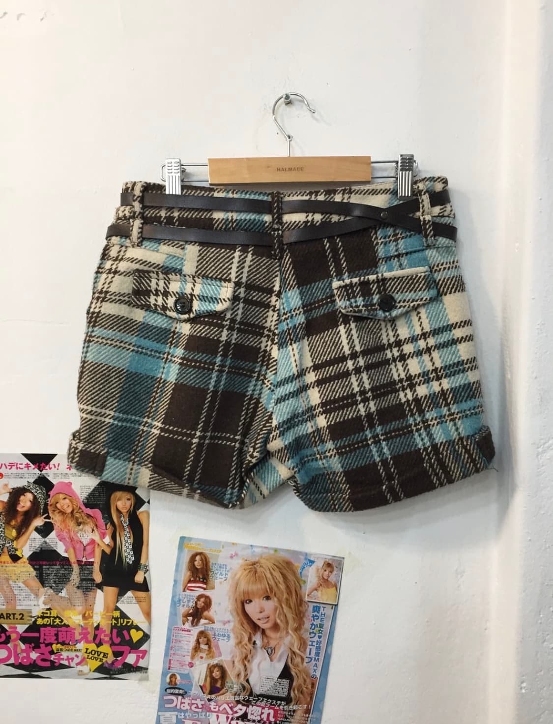 빈티지 세트 y2k 일본 코트 체크 반바지 목도리 나시 가디건 핀터레스트 상품이미지8